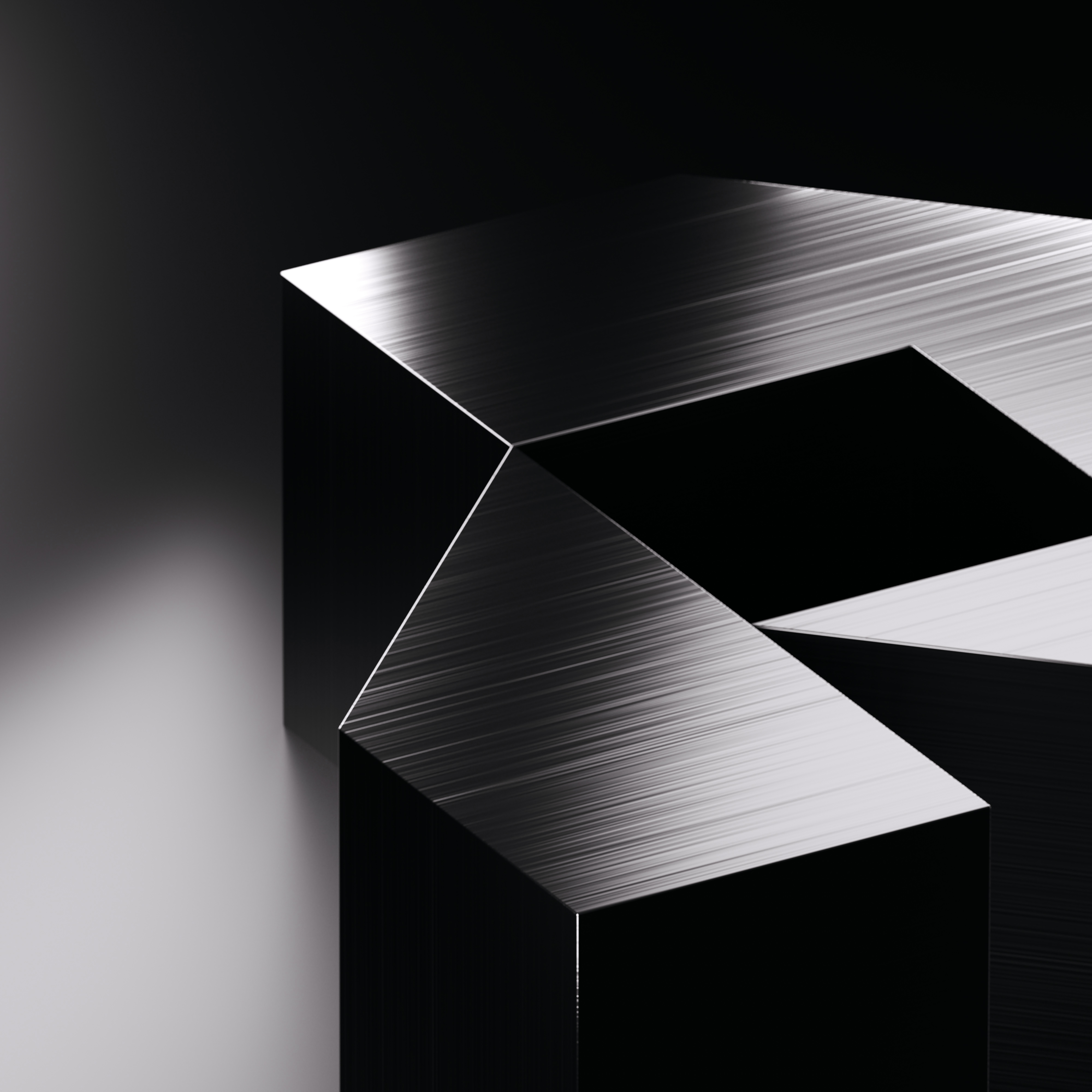 Ralliant R Logo Mark Rendered in Brushed Steel