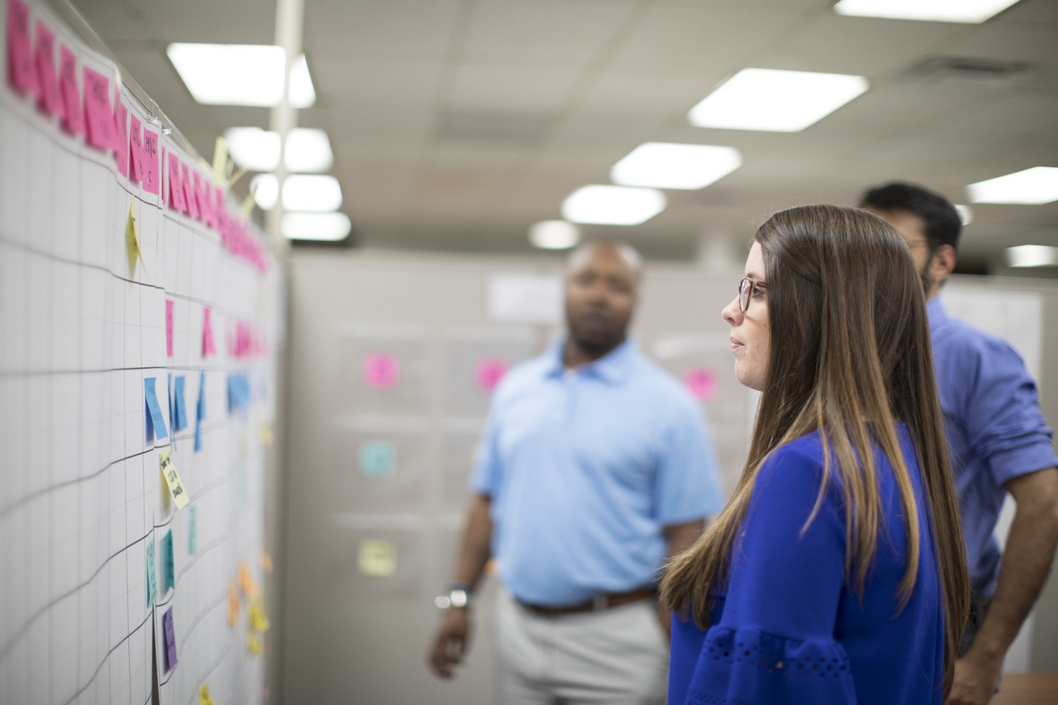 Sensing Technologies employees using value stream mapping